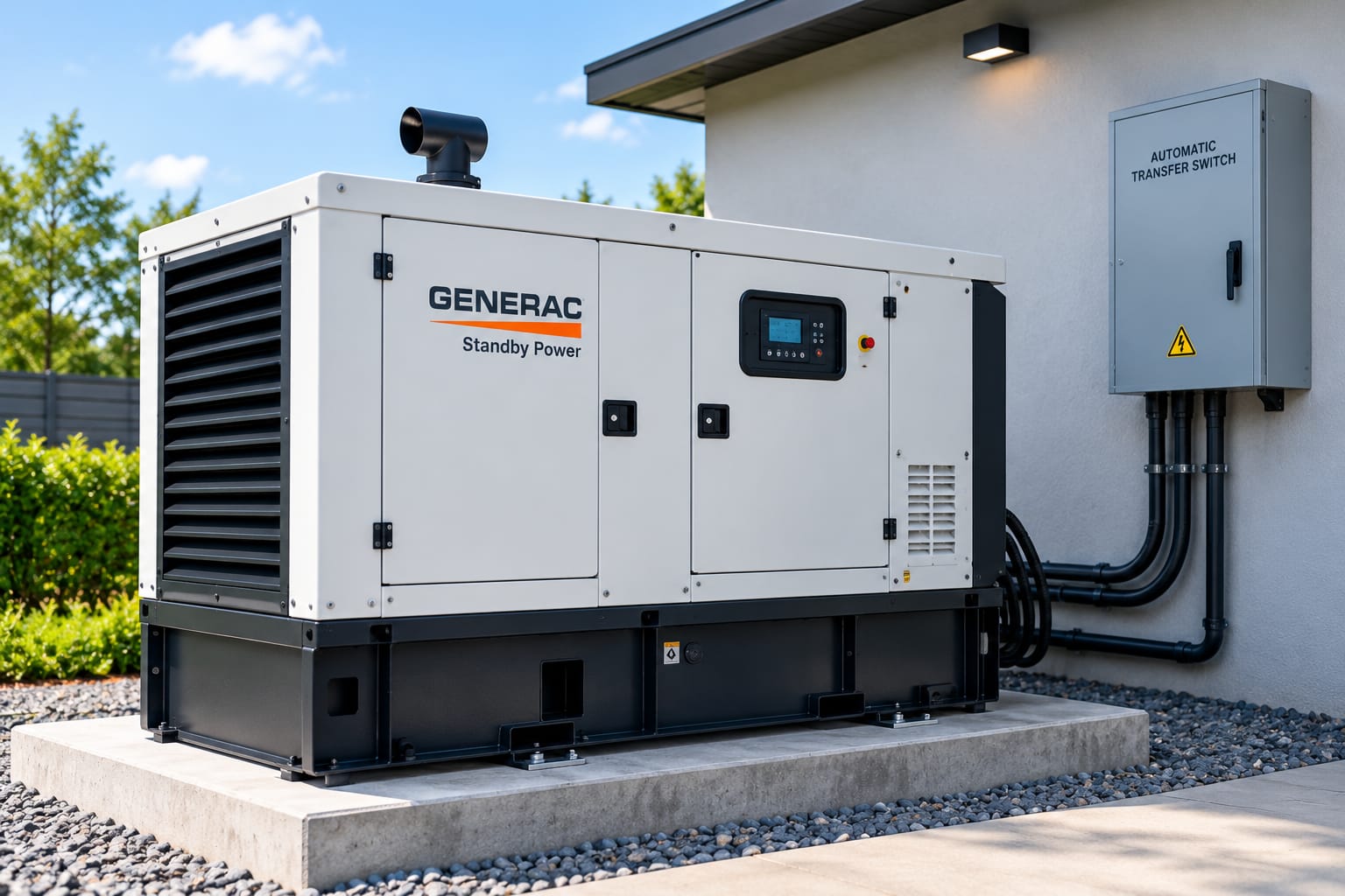 Standby generator ready to provide reliable backup power
