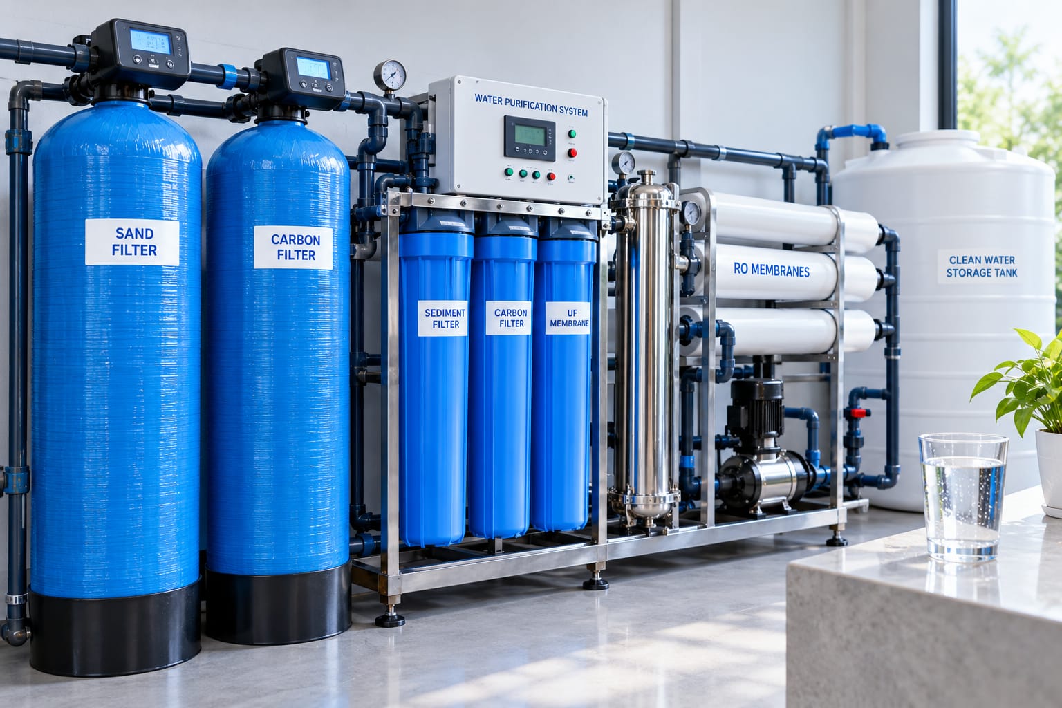 Water purification equipment for clean, safe water
